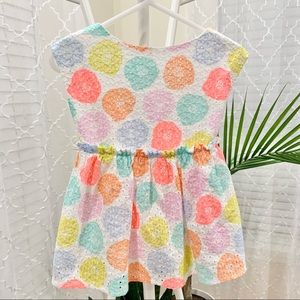 CAT & JACK Colorful Eyelet Dress (Size 12M)